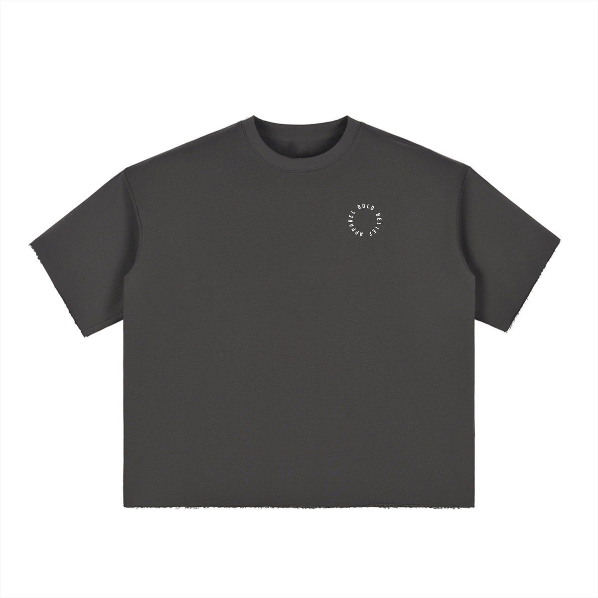 Amen Boxy Half-Sleeve Raw-Edge T-Shirt