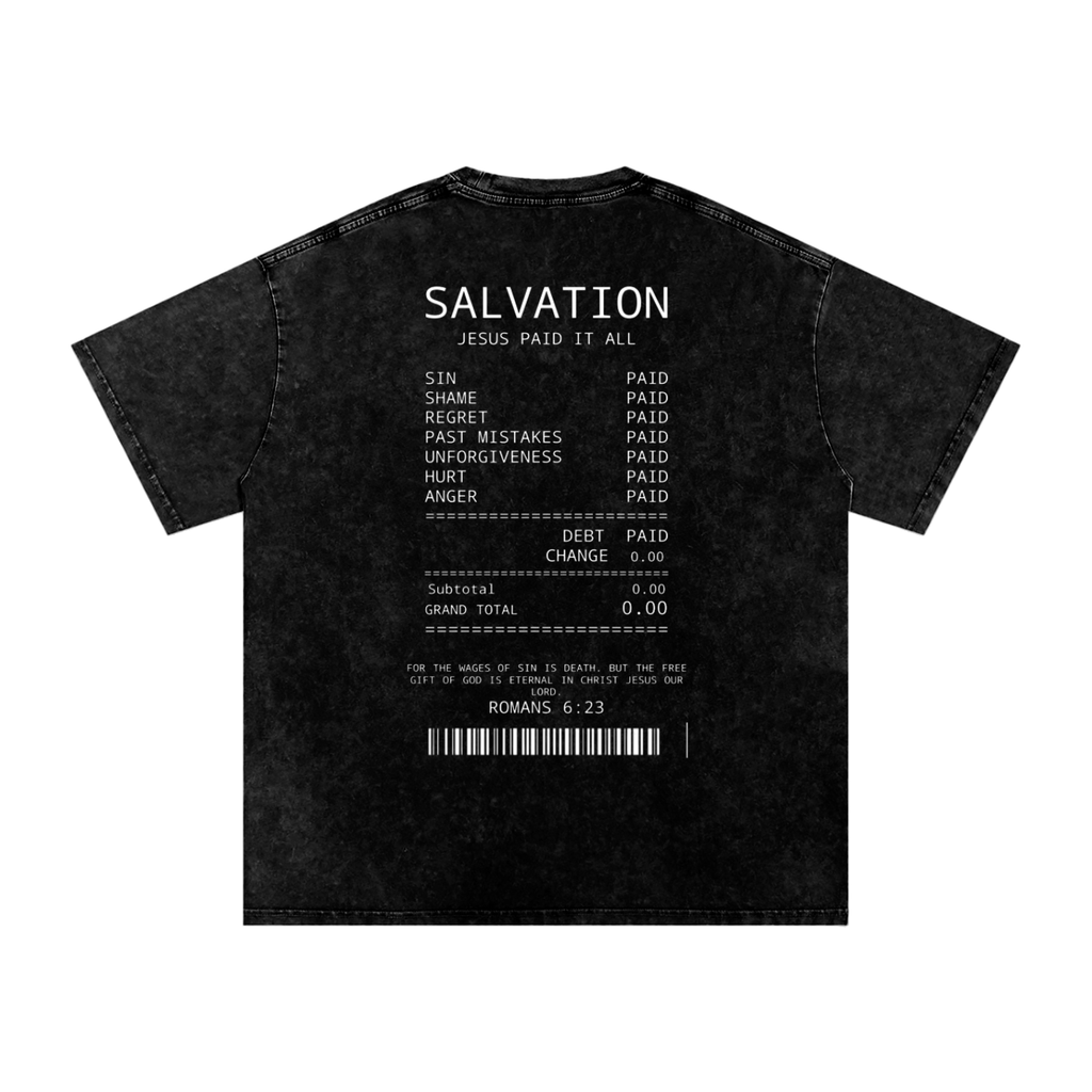 Salvation Snow Washed Oversized Cotton T-Shirt